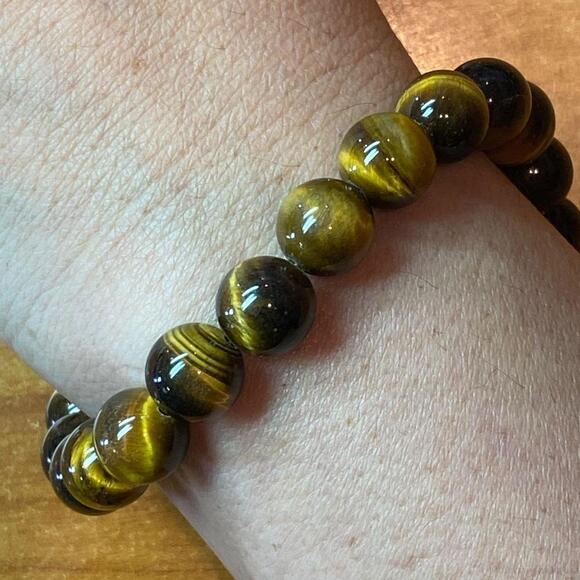 Carolyn Pollack Sterling Tiger Eye Double Spirit Animal Foldover Clasp Bracelet - Picture 1 of 10